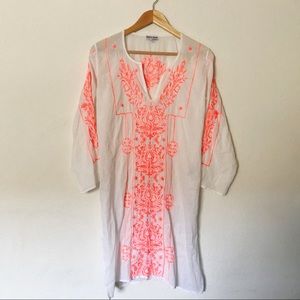 Juliet Dunn London Sz 2 Embroidery Beach Cover Up